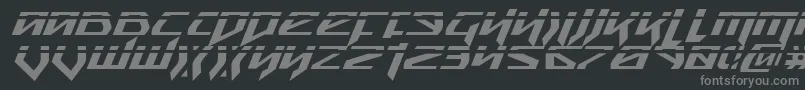 SnubfighterPhaserItalic Font – Gray Fonts on Black Background
