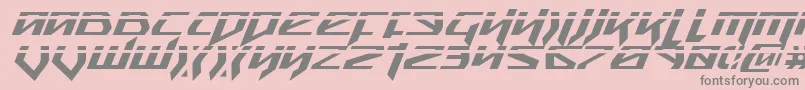 SnubfighterPhaserItalic Font – Gray Fonts on Pink Background