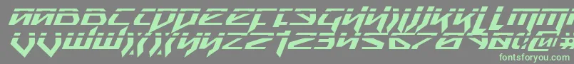 SnubfighterPhaserItalic Font – Green Fonts on Gray Background