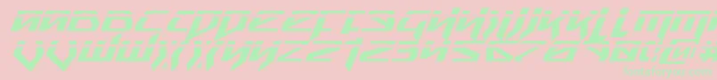 SnubfighterPhaserItalic-Schriftart – Grüne Schriften auf rosa Hintergrund