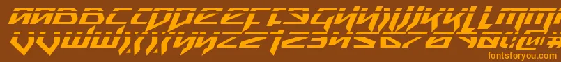 SnubfighterPhaserItalic Font – Orange Fonts on Brown Background
