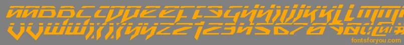 Police SnubfighterPhaserItalic – polices orange sur fond gris