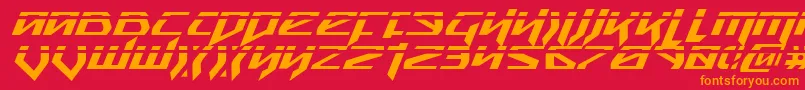 SnubfighterPhaserItalic Font – Orange Fonts on Red Background