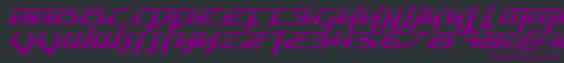 Шрифт SnubfighterPhaserItalic – фиолетовые шрифты на чёрном фоне