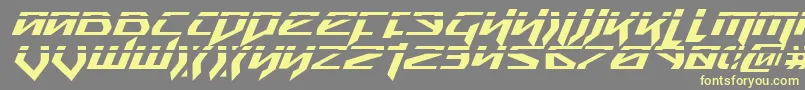 SnubfighterPhaserItalic Font – Yellow Fonts on Gray Background