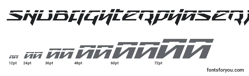 SnubfighterPhaserItalic Font Sizes