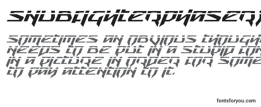 Review of the SnubfighterPhaserItalic Font