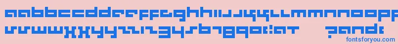 Rotek Font – Blue Fonts on Pink Background