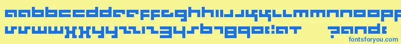 Rotek Font – Blue Fonts on Yellow Background