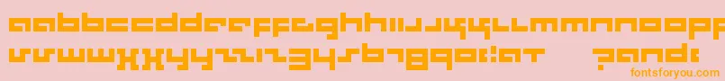Rotek Font – Orange Fonts on Pink Background
