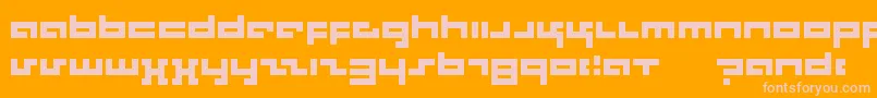 Rotek Font – Pink Fonts on Orange Background