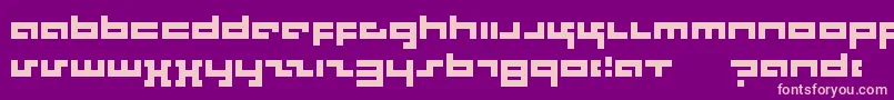 Rotek Font – Pink Fonts on Purple Background