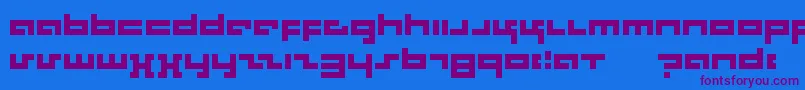 Rotek Font – Purple Fonts on Blue Background