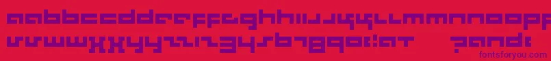 Rotek Font – Purple Fonts on Red Background