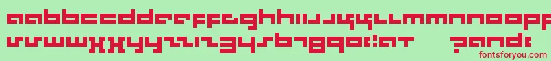 Rotek Font – Red Fonts on Green Background