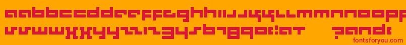 Rotek Font – Red Fonts on Orange Background