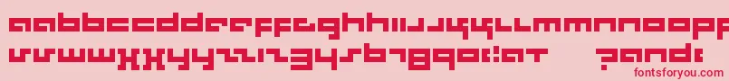 Rotek Font – Red Fonts on Pink Background