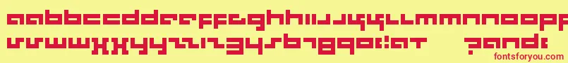 Rotek Font – Red Fonts on Yellow Background