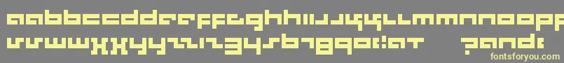 Rotek Font – Yellow Fonts on Gray Background