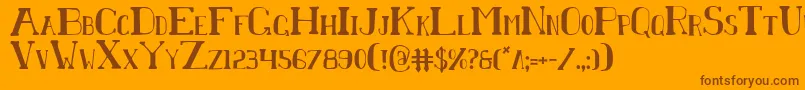 Chardinc Font – Brown Fonts on Orange Background