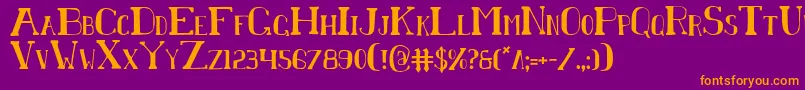 Chardinc Font – Orange Fonts on Purple Background