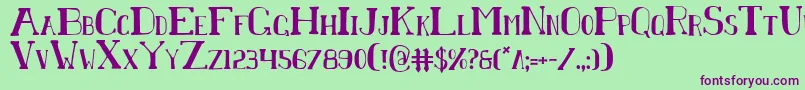 Chardinc Font – Purple Fonts on Green Background