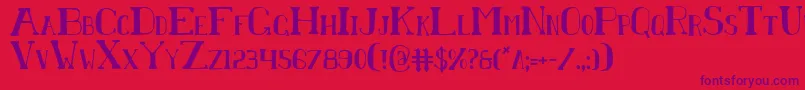 Chardinc Font – Purple Fonts on Red Background