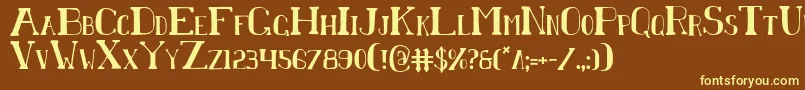 Chardinc-fontti – keltaiset fontit ruskealla taustalla