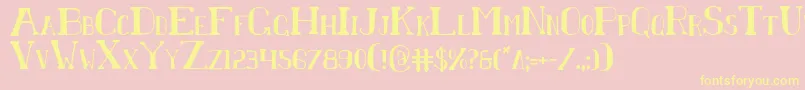 Chardinc Font – Yellow Fonts on Pink Background