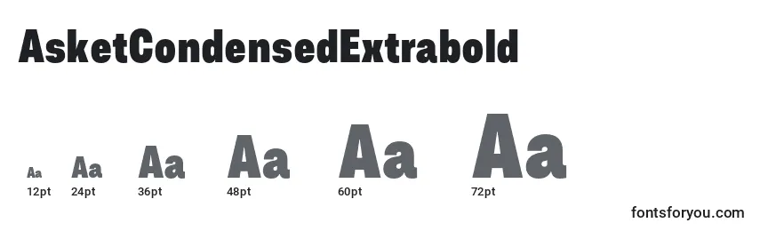 AsketCondensedExtrabold Font Sizes