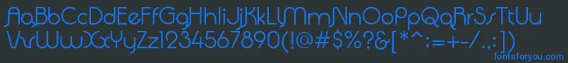 QuadrantaRegular Font – Blue Fonts on Black Background