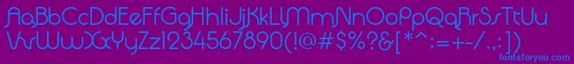 QuadrantaRegular Font – Blue Fonts on Purple Background
