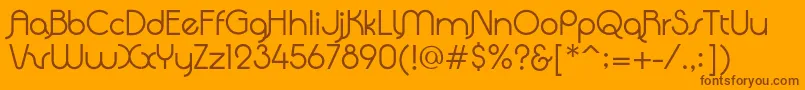 QuadrantaRegular Font – Brown Fonts on Orange Background