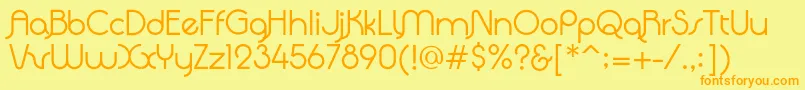 QuadrantaRegular Font – Orange Fonts on Yellow Background