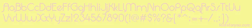 Шрифт QuadrantaRegular – розовые шрифты на жёлтом фоне