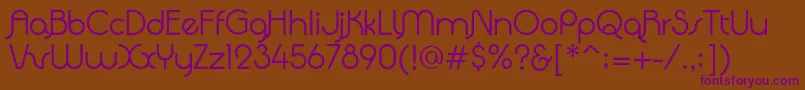 QuadrantaRegular Font – Purple Fonts on Brown Background