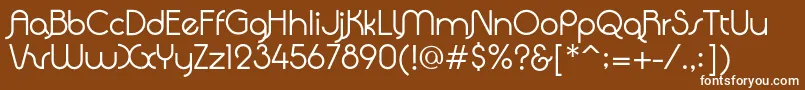 Шрифт QuadrantaRegular – белые шрифты на коричневом фоне