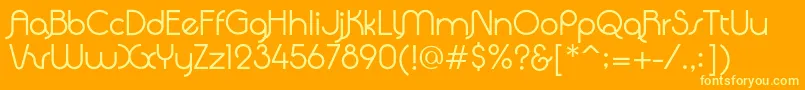 QuadrantaRegular Font – Yellow Fonts on Orange Background