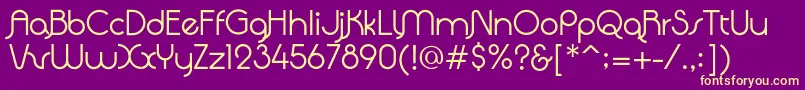 QuadrantaRegular Font – Yellow Fonts on Purple Background