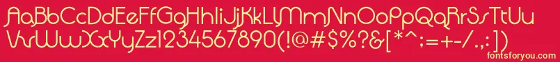QuadrantaRegular Font – Yellow Fonts on Red Background