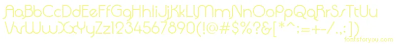 QuadrantaRegular Font – Yellow Fonts on White Background