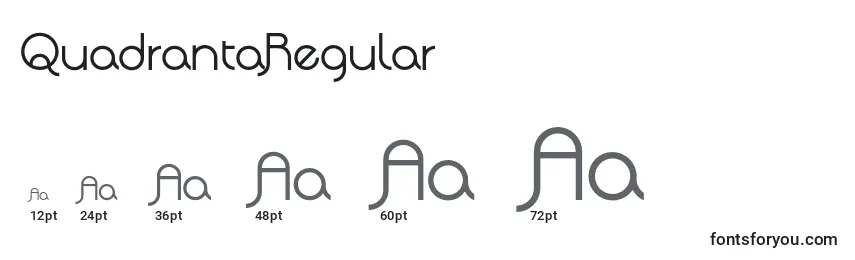 Размеры шрифта QuadrantaRegular