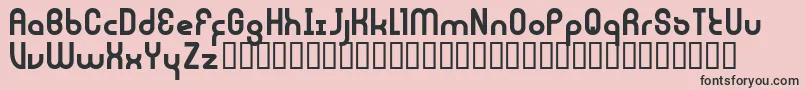 フォントJouluFonttiFenotype – ピンクの背景に黒い文字