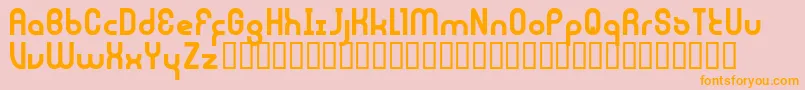 Fonte JouluFonttiFenotype – fontes laranjas em um fundo rosa