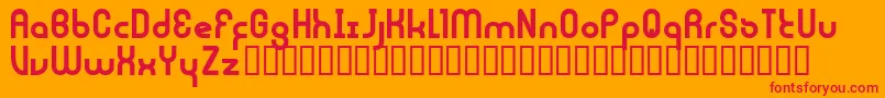 JouluFonttiFenotype-Schriftart – Rote Schriften auf orangefarbenem Hintergrund