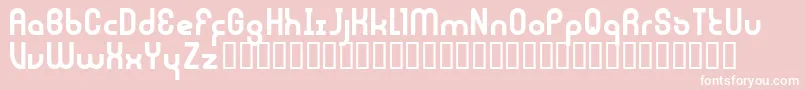 JouluFonttiFenotype-Schriftart – Weiße Schriften auf rosa Hintergrund