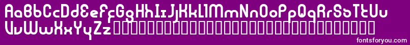 Fonte JouluFonttiFenotype – fontes brancas em um fundo violeta
