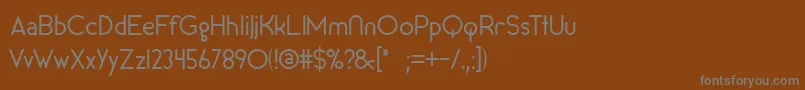 KalosSansBook Font – Gray Fonts on Brown Background