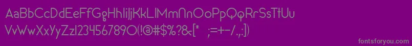 KalosSansBook Font – Gray Fonts on Purple Background