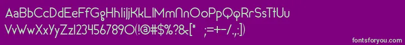 KalosSansBook Font – Green Fonts on Purple Background